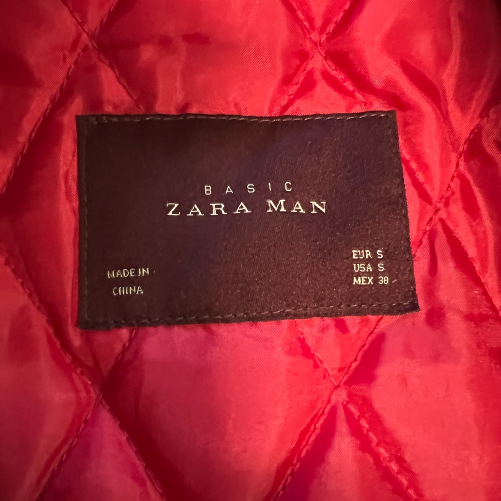 Zara Men Black Bomber Size S